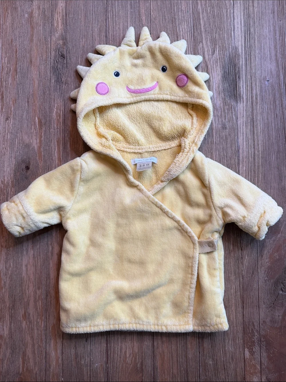 Pottery Barn Kids Yellow Hooded Terry Sun Towel 3-6M